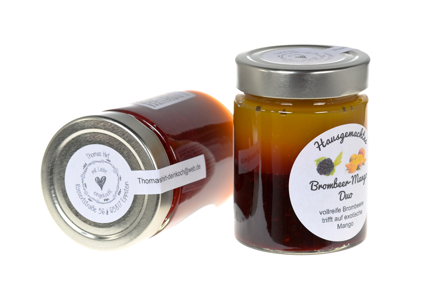 Duo aus Brombeere mit Mango